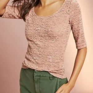 || ANTHROPOLOGIE || Pure + Good Lace Crop Top M
